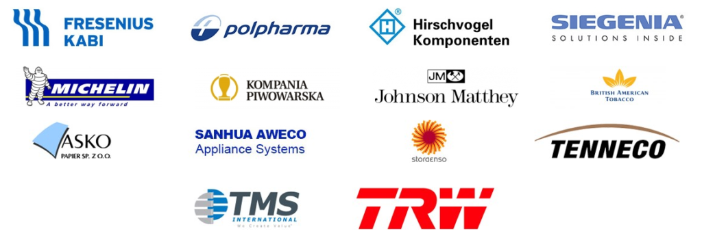 Lista klientów firmy INEE Industry